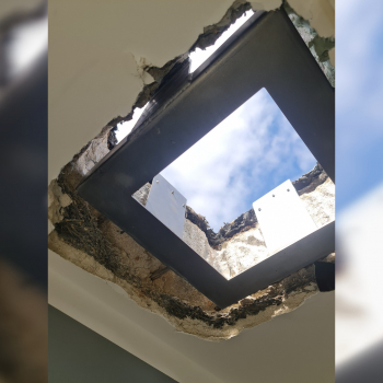 Durchbruch durch Geschossdecke für Schornstein