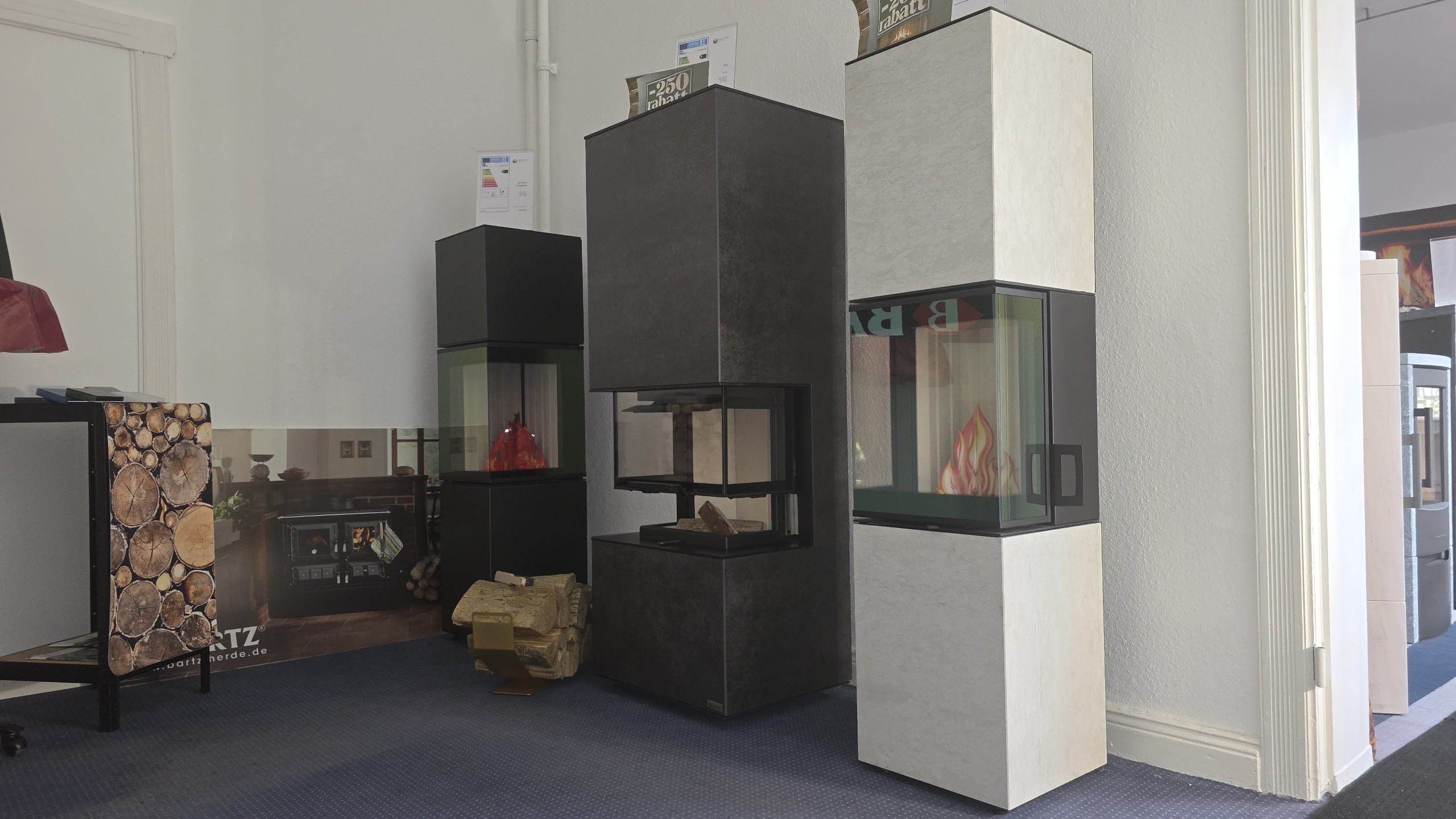 Laden Kamine Ausstellung Hochkamine