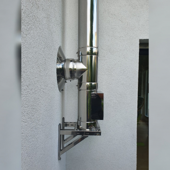 Kaminrohr Anschluss Edelstahl Detail